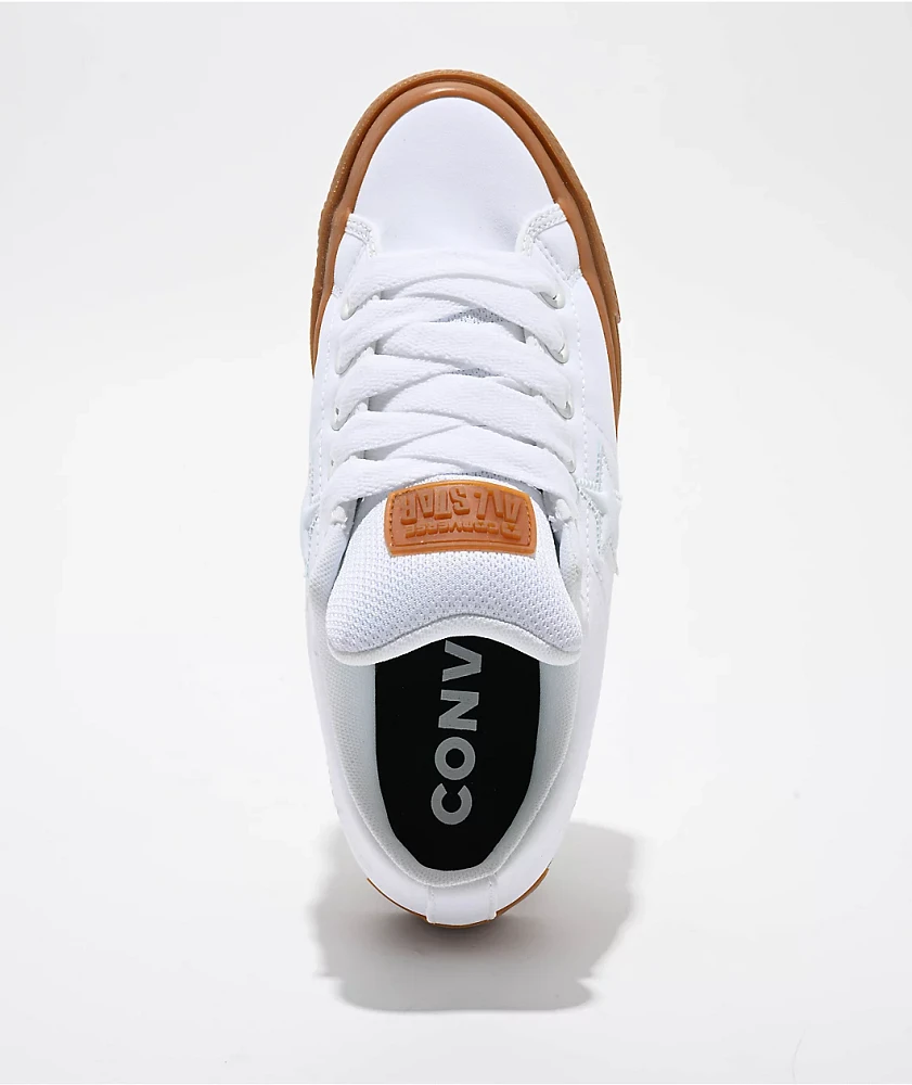 Converse One Star Puffed White & Gum Skate Shoes