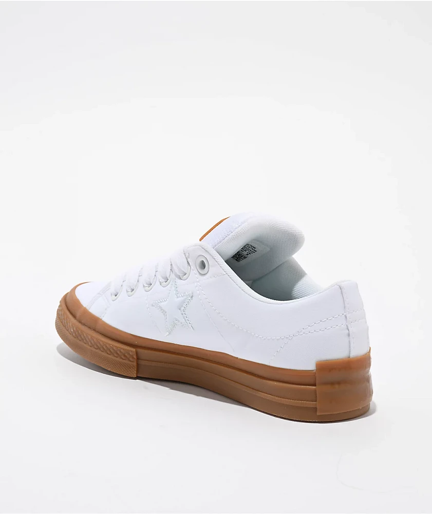 Converse One Star Puffed White & Gum Skate Shoes