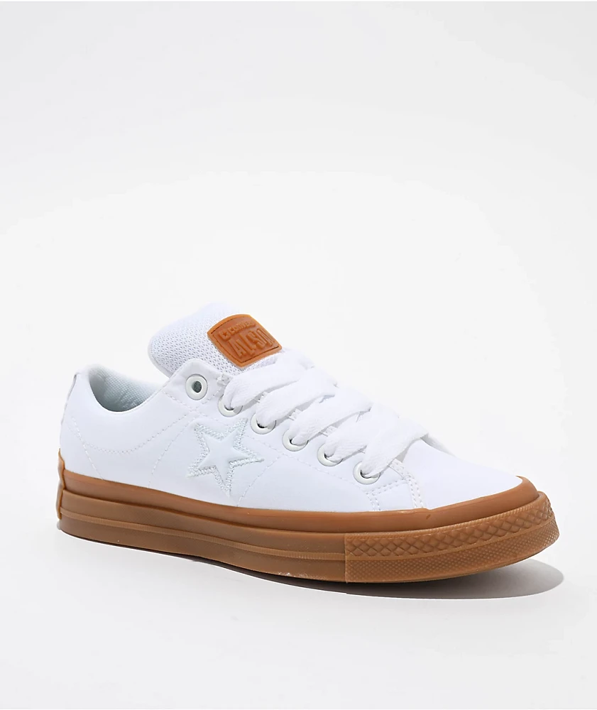 Converse One Star Puffed White & Gum Skate Shoes