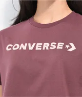 Converse Puff Logo Wine Crop T-Shirt