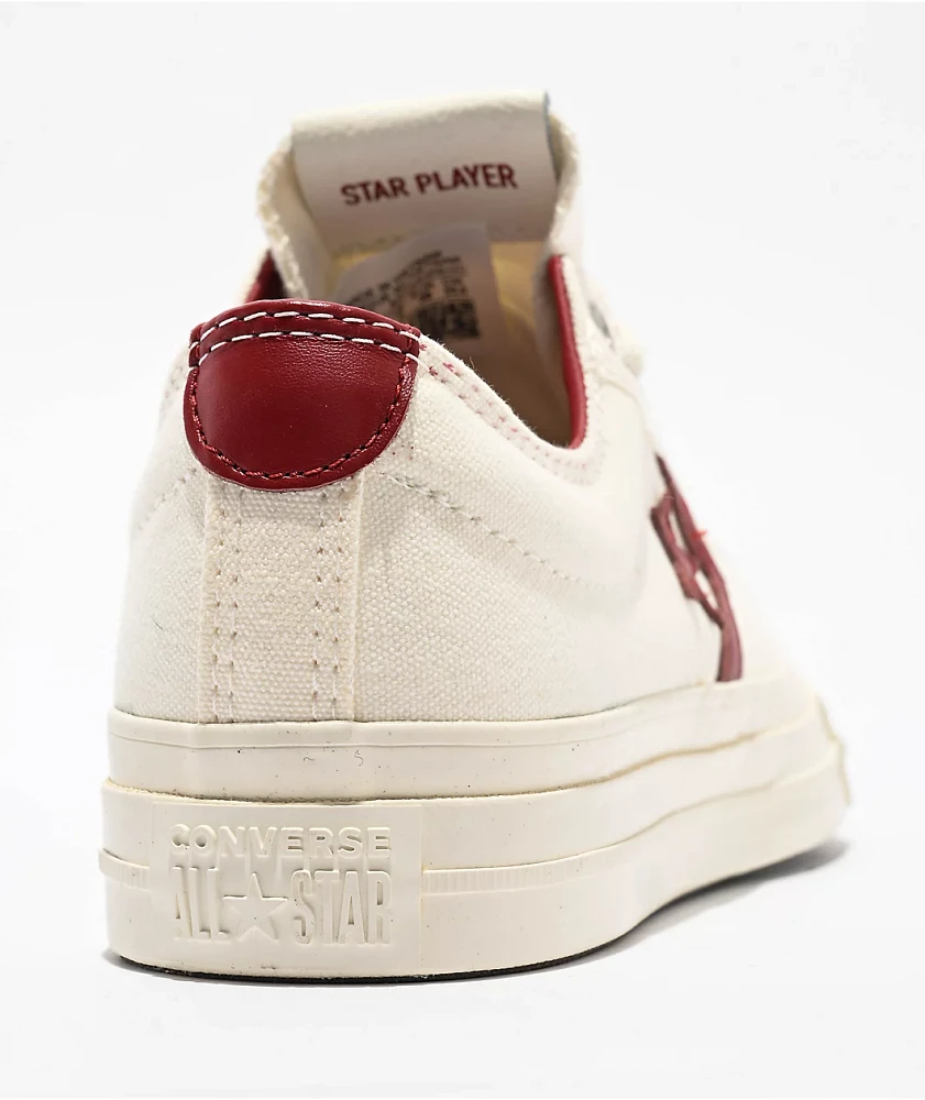 Converse Star Player 76 Egret & Park Red Shoes