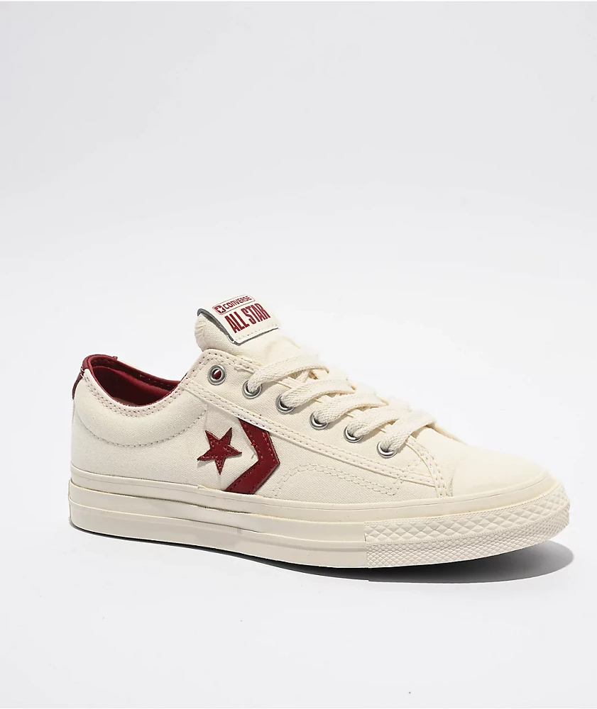 Converse Star Player 76 Egret & Park Red Shoes