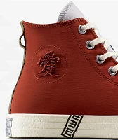 Converse x Naruto Chuck Taylor All Star Gaara Ritual Red & Natural Ivory High Top Shoes