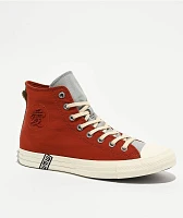 Converse x Naruto Chuck Taylor All Star Gaara Ritual Red & Natural Ivory High Top Shoes