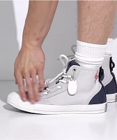 Converse x Naruto Chuck Taylor All Star Kakashi Barely Grey & Dark Waters High Top Shoes