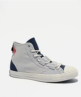 Converse x Naruto Chuck Taylor All Star Kakashi Barely Grey & Dark Waters High Top Shoes