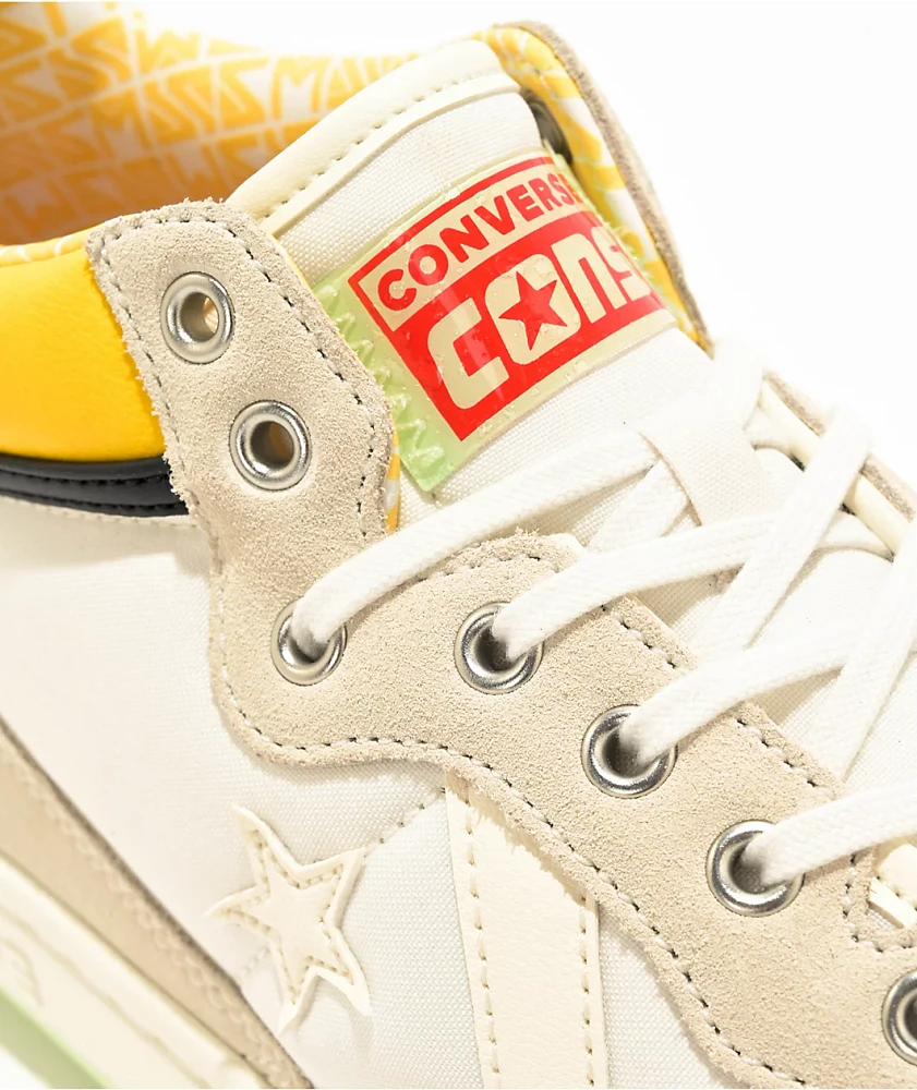 Converse x Topo Chico Fastbreak Pro Vintage White Skate Shoes