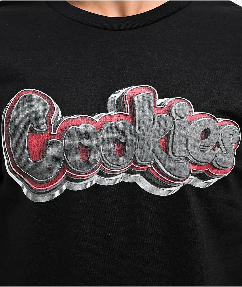 Cookies 3D Logo Ring Black T-Shirt