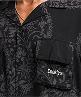 Cookies Amalfi Black Paisley Short Sleeve Button Up Shirt