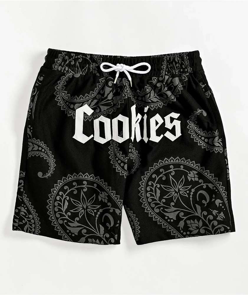 Cookies Amalfi Black Paisley Shorts