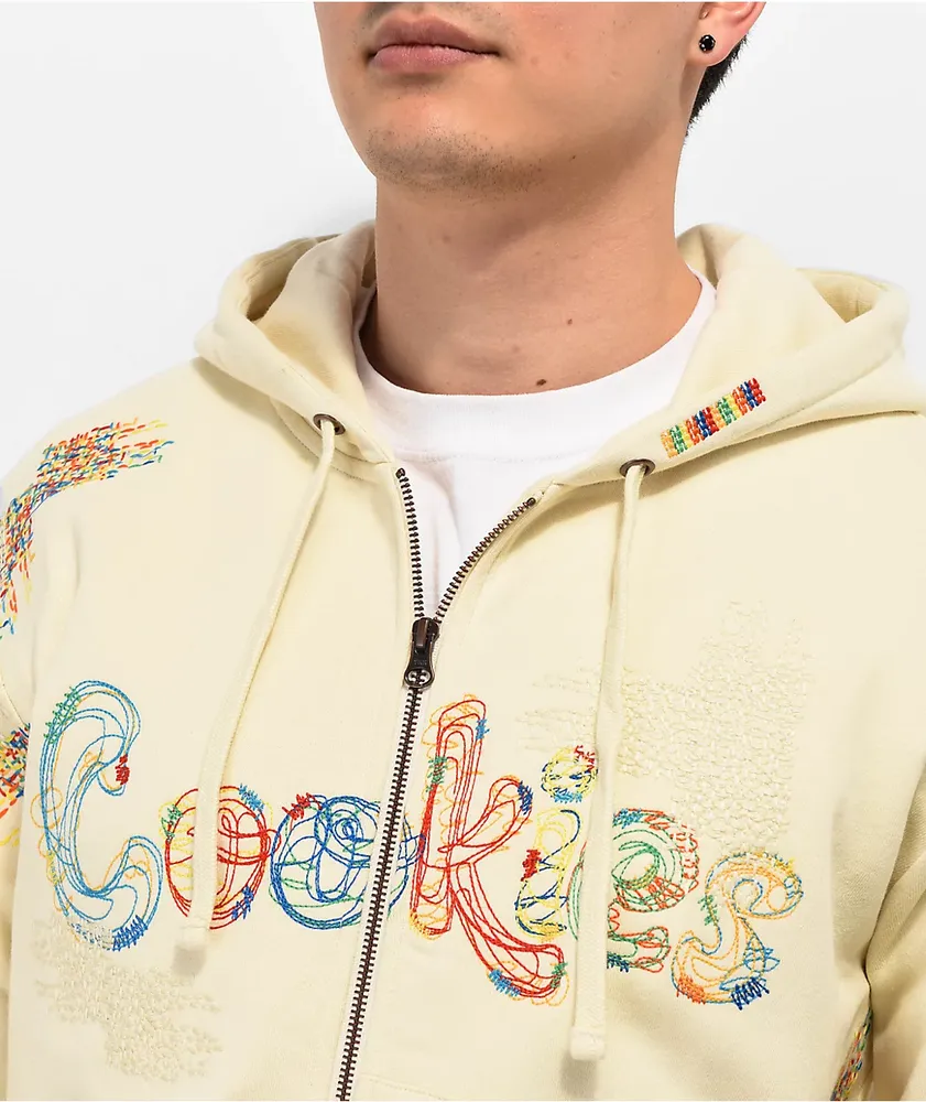 Cookies Anthem Cream Zip Hoodie