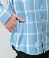 Cookies Carpe Diem Blue Long Sleeve Button Up Shirt