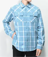 Cookies Carpe Diem Blue Long Sleeve Button Up Shirt