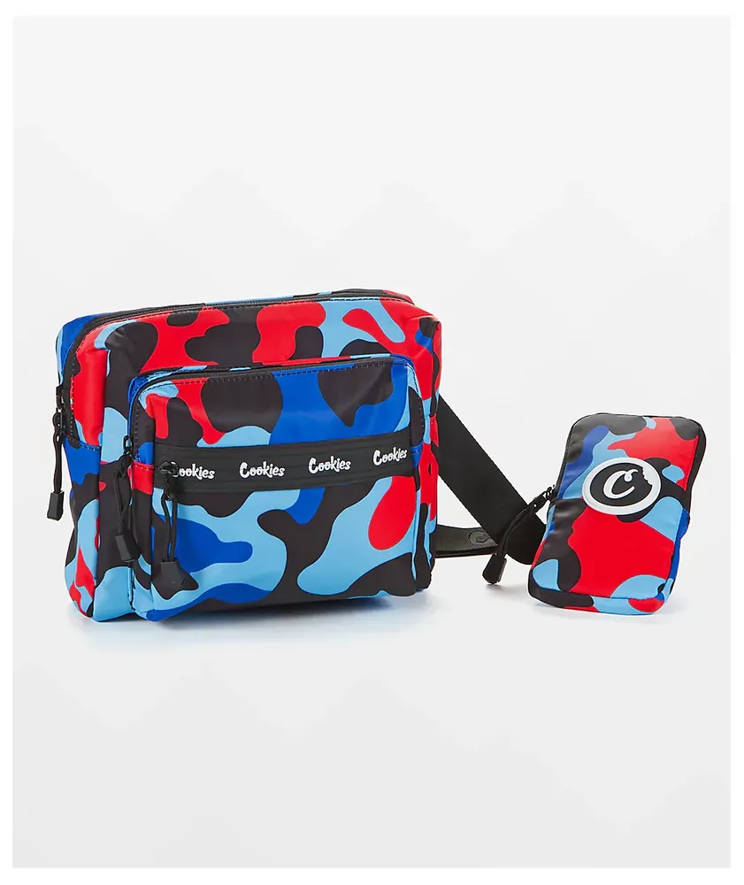 Cookies Charter Smellproof Blue Camo Shoulder Bag