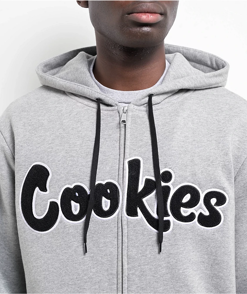 Cookies Chenille Heather Grey Zip Hoodie