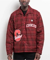 Cookies Cultivators Red Plaid Flannel Jacket