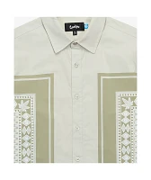 Cookies First Light Woven Sand Short Sleeve Button Up