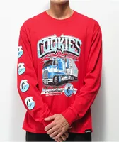 Cookies Haulin' Weight Red Long Sleeve T-Shirt