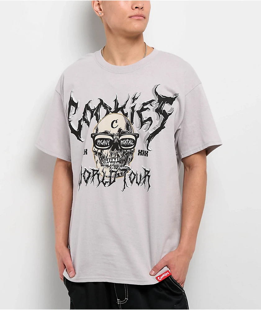 Cookies Heavy Mental World Grey T-Shirt