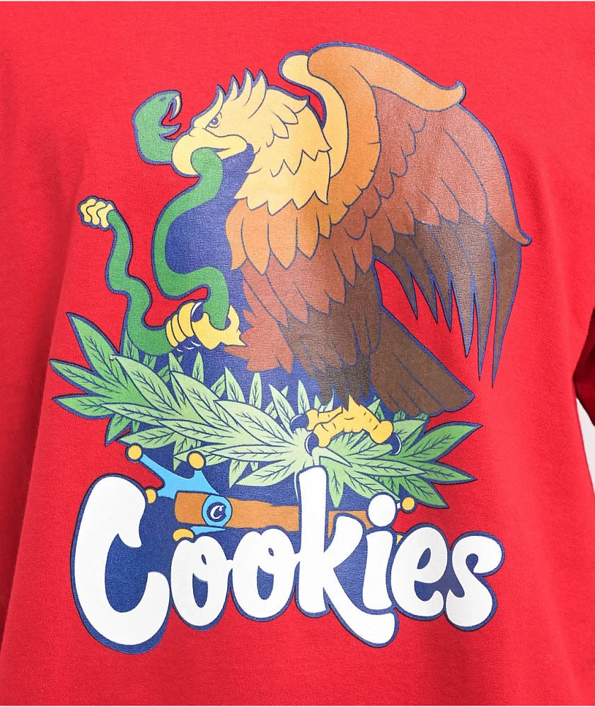 Cookies Mexican Eagle Logo Red T-Shirt