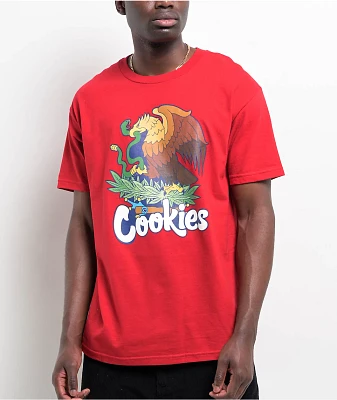 Cookies Mexican Eagle Logo Red T-Shirt