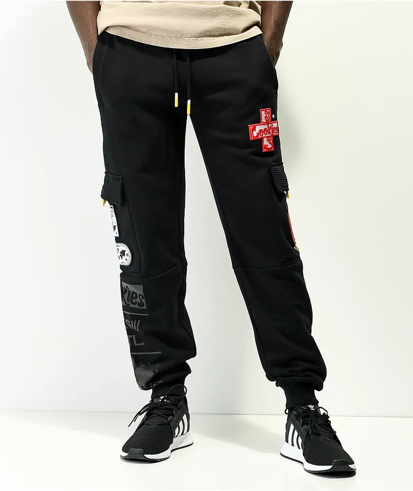 RSQ Mens Fleece Cargo Jogger Sweatpants