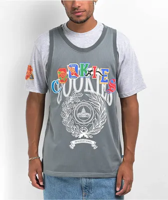 Cookies Pack 12 Grey Twofer Basketball Jersey