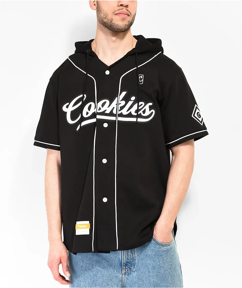 Cookies Pack Black Hooded Baseball Jersey