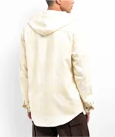 Cookies Park Ave Cream Hooded Long Sleeve Button Up Shirt