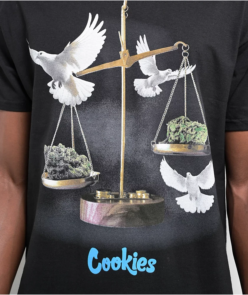 Cookies Scales Of Justice Black T-Shirt