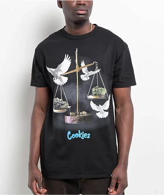 Cookies Scales Of Justice Black T-Shirt