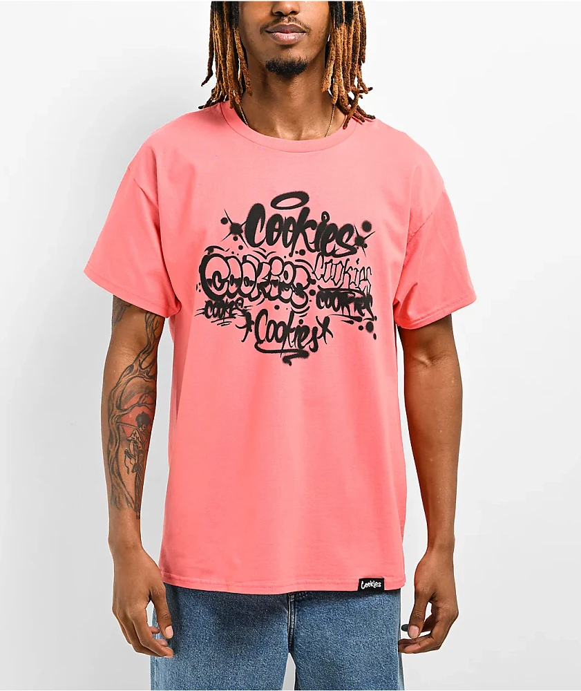 Cookies Scribble Jam Coral T-Shirt