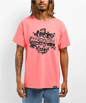 Cookies Scribble Jam Coral T-Shirt