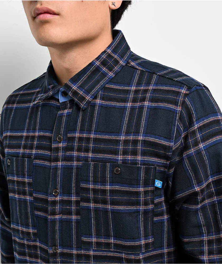 Cookies Triumph Navy Blue Flannel Shirt