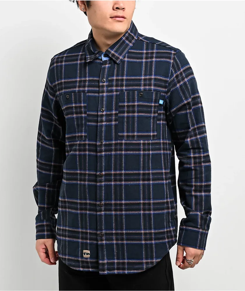 Cookies Triumph Navy Blue Flannel Shirt