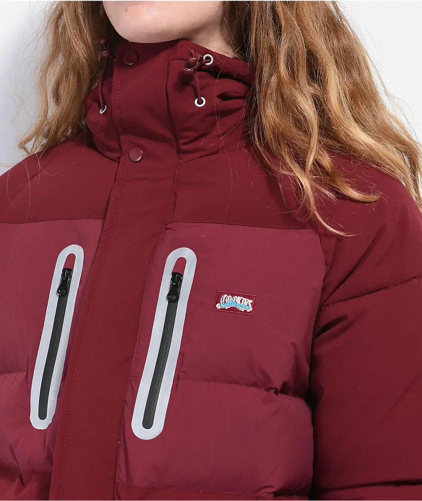 Cookies Upper Echelon Burgundy Puffer Jacket