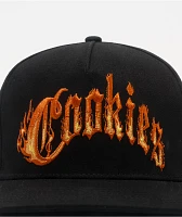 Cookies World On Fire Black Snapback Hat
