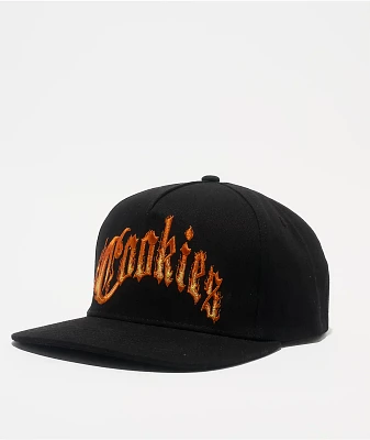 Cookies World On Fire Black Snapback Hat
