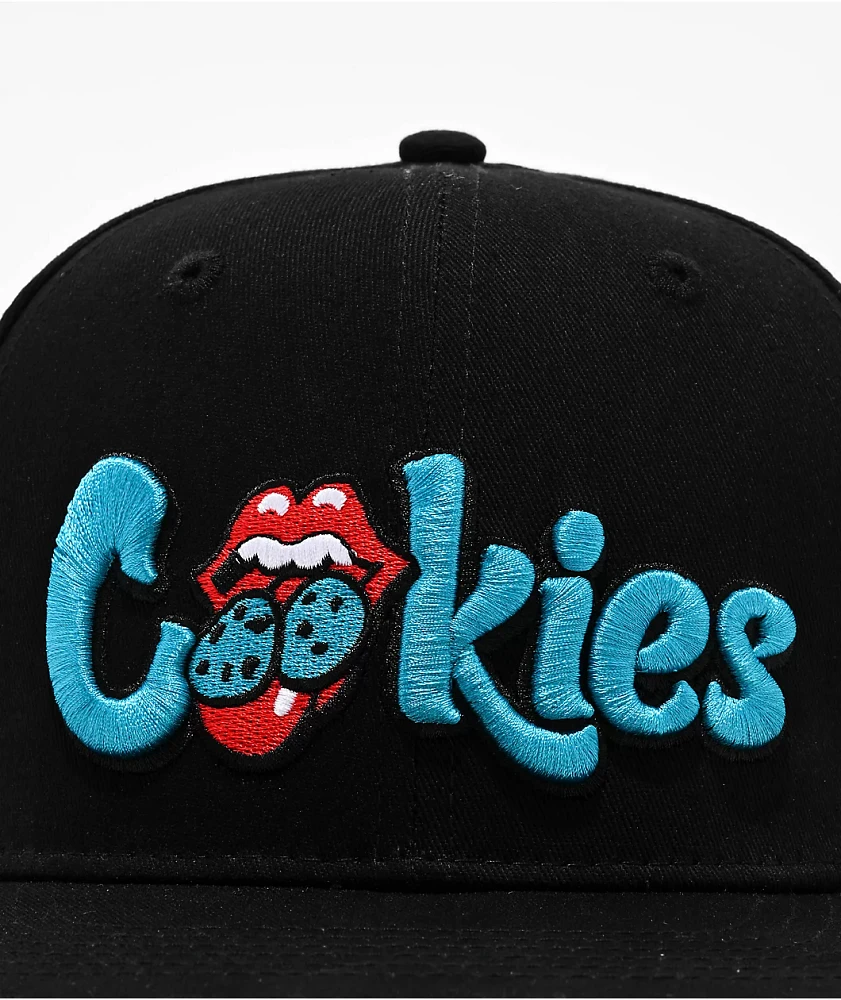 Cookies x The Rolling Stones OG Mint Tongue Black Snapback Hat