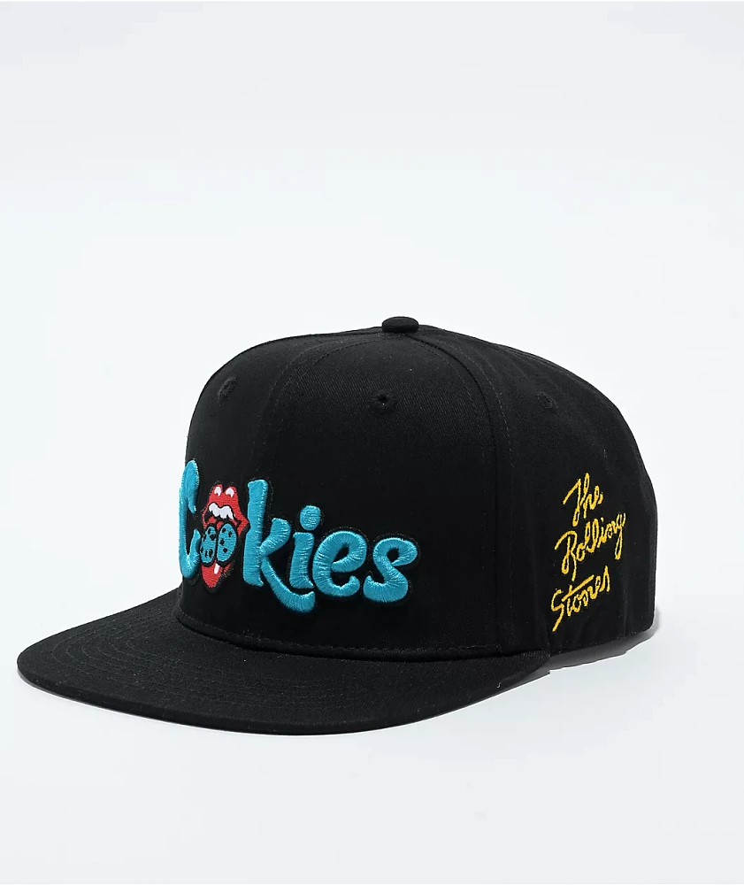 Cookies x The Rolling Stones OG Mint Tongue Black Snapback Hat