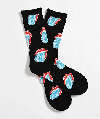 Cookies x The Rolling Stones OG Tongue Checker Black Crew Socks