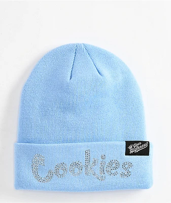 Cookies x Your Highness Rhinestone Blue Beanie