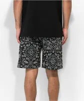 Cookman Black Paisley Shorts