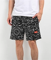 Cookman Black Paisley Shorts