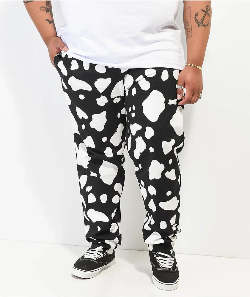 Cookman Cow Print Black & White Chef Pants