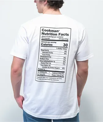 Cookman Nutrition Facts White T-Shirt