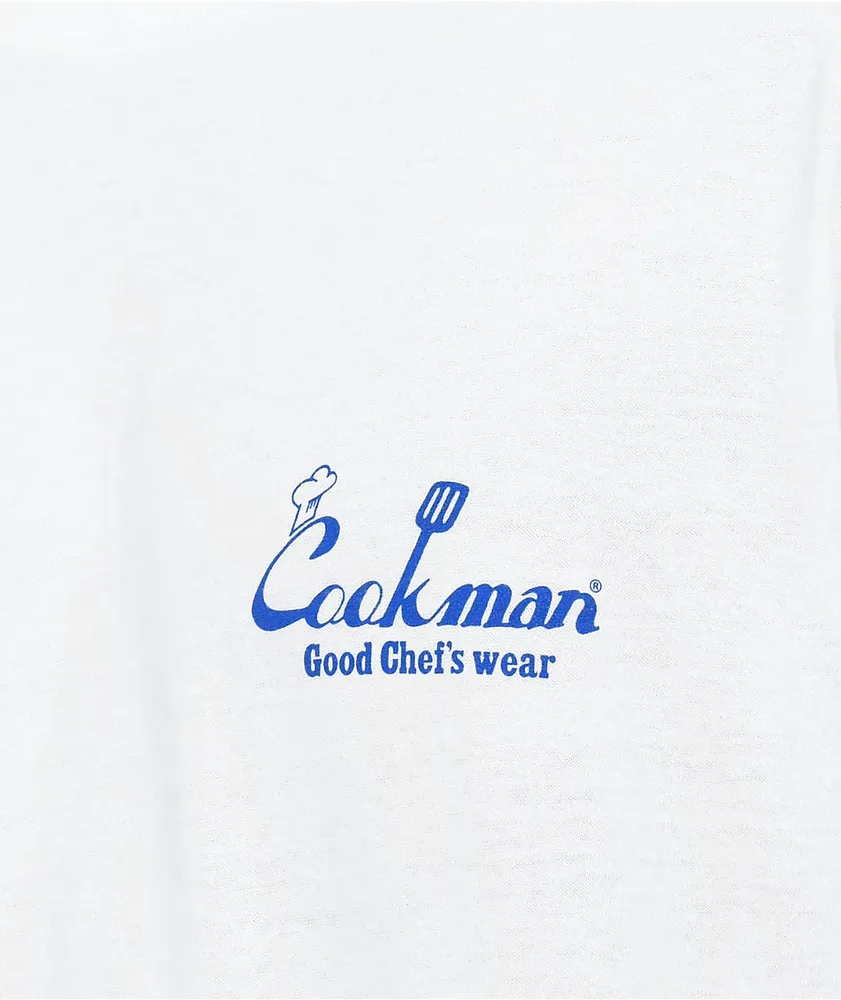 Cookman TM Paint Burger White Long Sleeve T-Shirt