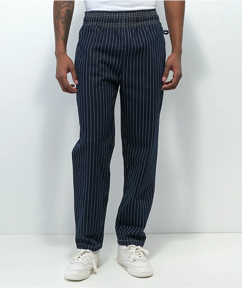 Cookman Wabas Dark Blue Denim Stripe Chef Pants