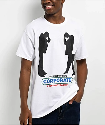 Corporate He Mad White T-Shirt