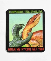 Corporate Hunter Gather Sticker